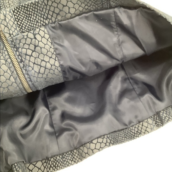 ALFANI Vintage Leather Snakeskin Print Moto Jacket Coat Size Large - Picture 8 of 8